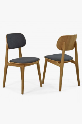 Moderní židle dub, barva čalounění Antracit , Jídelní židle- 1 2