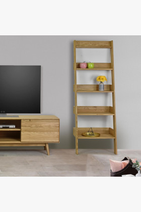 Regál z masivu dub, Scandi , Dřevěné regály- 1 2