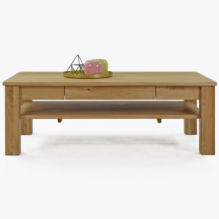 Dubový konferenční stolek s policí a šuplíkem , Konferenční stolky- 2