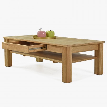 Dubový konferenční stolek s policí a šuplíkem , Konferenční stolky- 3