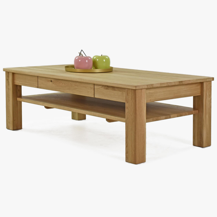 Dubový konferenční stolek s policí a šuplíkem , Konferenční stolky- 5