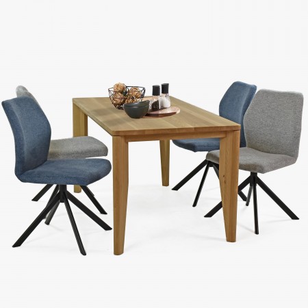 Židle na kovových nohách, tmavě modrá , Jídelní židle- 3