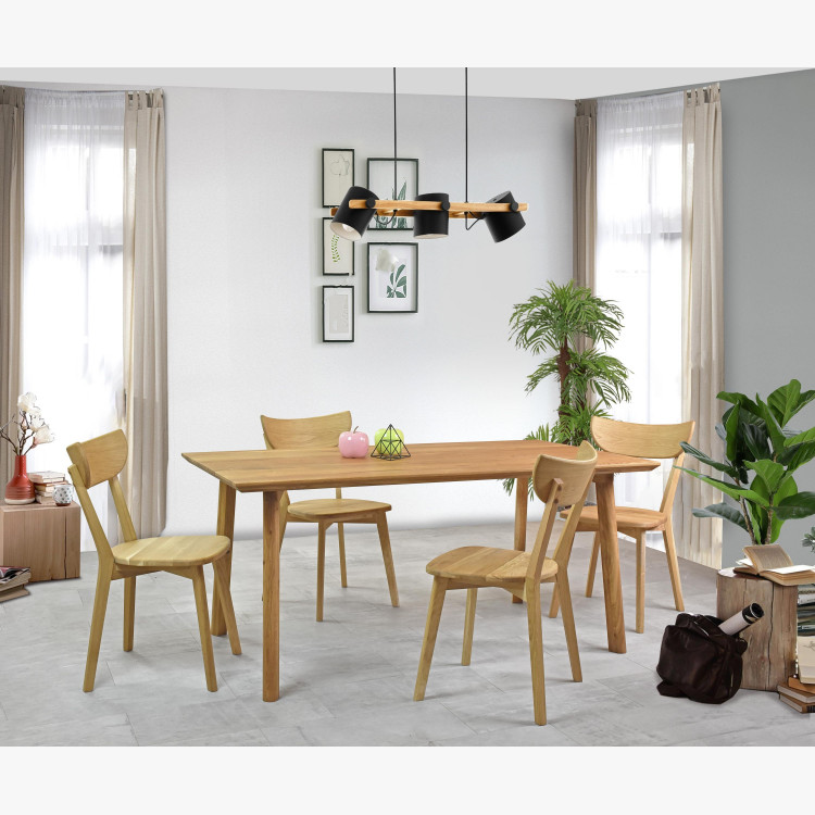 Dubový stůl z masivu 160 x 90 cm, Emily , Jídelní stoly- 11