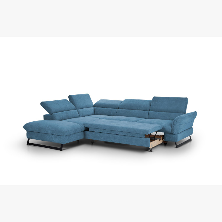 Rohová pohovka s rozkladacou pohovkou, látka Haiti rohová ľavá , Rohové pohovky- 4