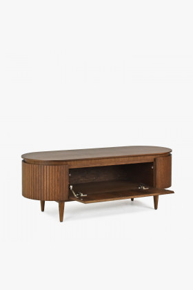 Zaoblená tv komoda barva ořech , TV stolky, Tv Komody- 1 2