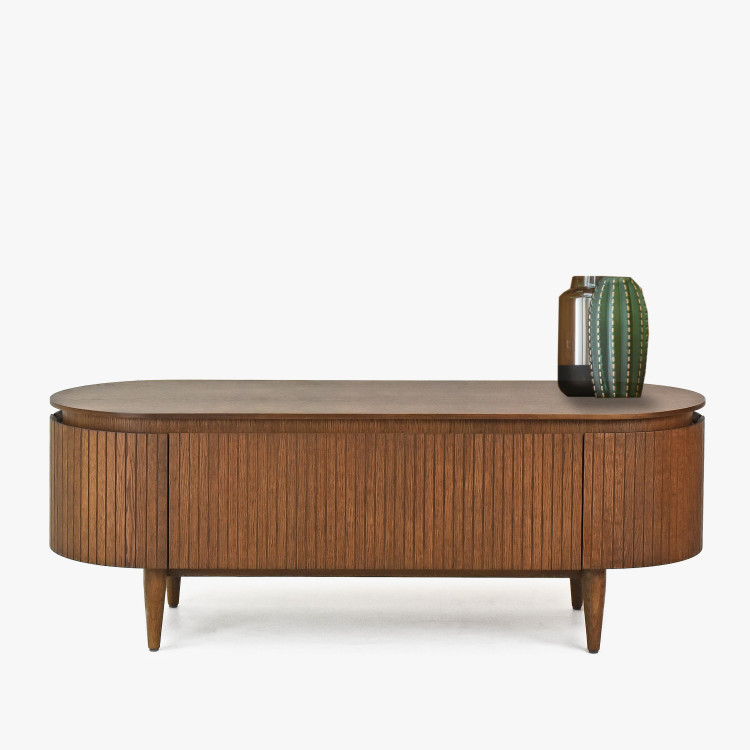 Zaoblená tv komoda barva ořech , TV stolky, Tv Komody- 6