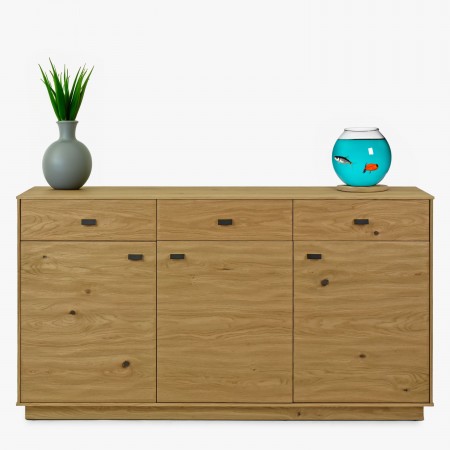 Komoda barva dub s 3D povrchem, Oslo , Komody- 3