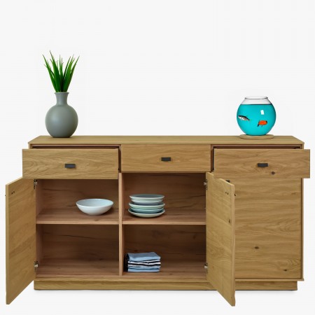 Komoda barva dub s 3D povrchem, Oslo , Komody- 7