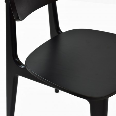 Černá jídelní židle celo dřevěná , Jídelní židle- 7