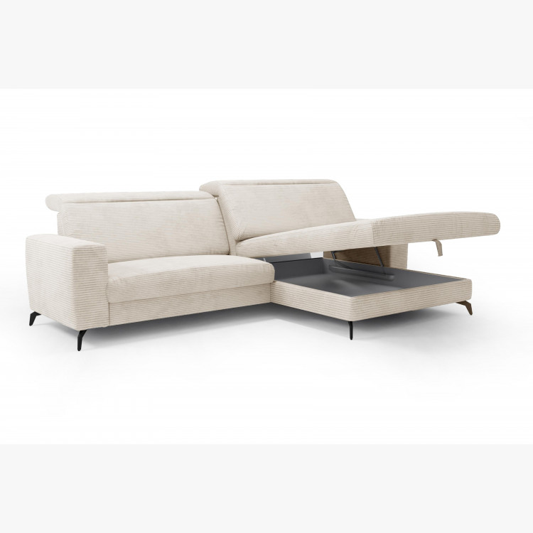 Rohová sedačka s manšestrovou látkou Boler, pravá , Rohové sedačky- 12