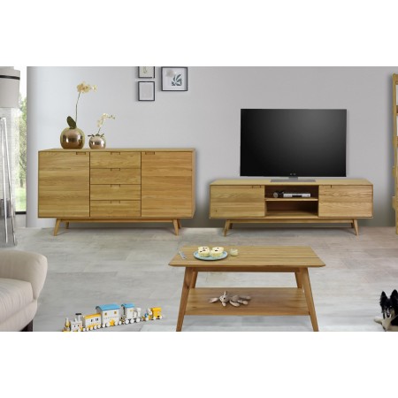 Dubový konferenční stolek s policí , Konferenční stolky- 6