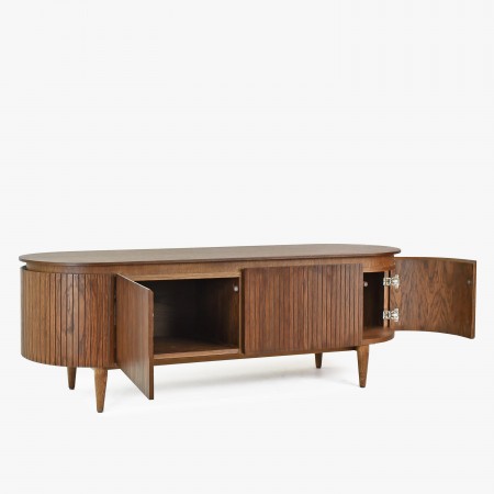 Dlhá zaoblená tv komoda barva ořech , TV stolky, Tv Komody- 2