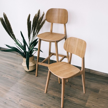 Celo dřevěná dubová židle , Jídelní židle- 5