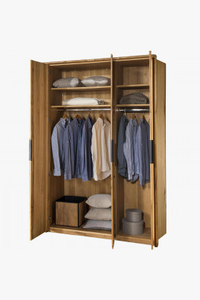 Trojdverová šatníková skriňa dub, Texas 03 , Šatníky- 1 2