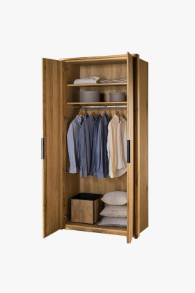 Dvojdverová šatníková skriňa dub, Texas 02 , Šatníky- 1 2