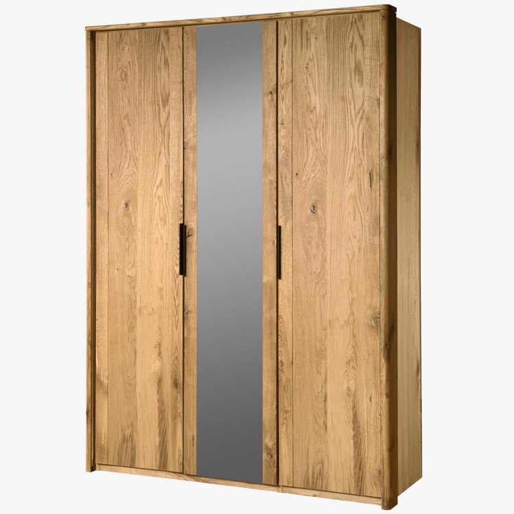 Trojdverová šatníková skriňa dub, Texas 13 , Šatníky- 1