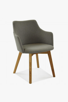 Židle s područkami - Bella, Lady sivohnedá