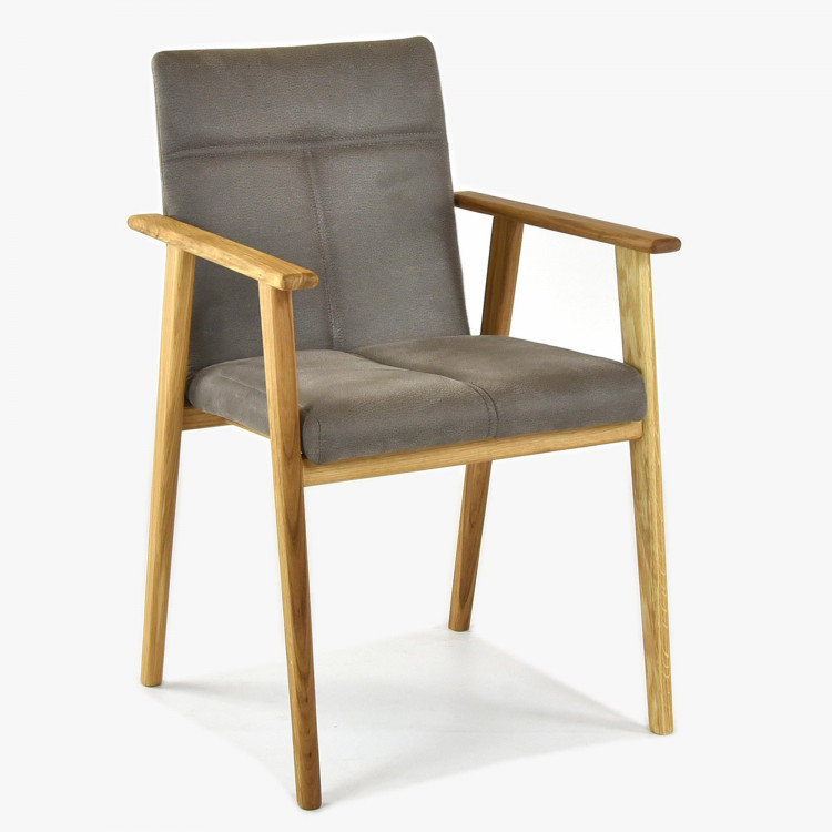 Dubové kreslo s podrúčkami do jedálne, Alina Tauper , Jedálenské stoličky- 1