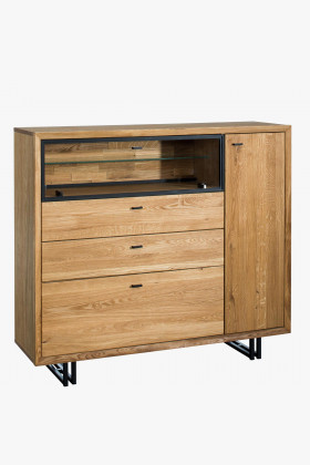 Komoda do obývačky na kovových nohách dub (Vilo 47)