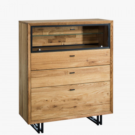 Príborník na kovových nohách dub, Vilo 46