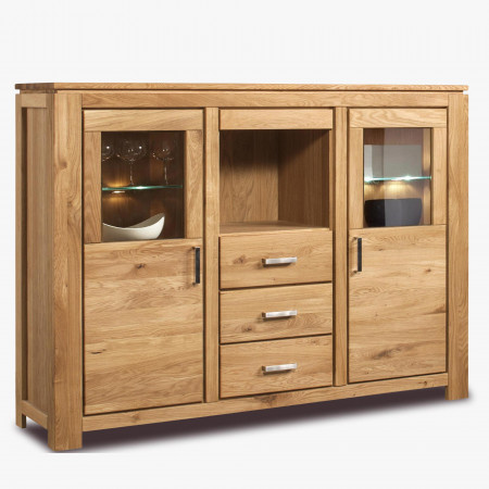 Drevený dubový príborník do jedálne, typ 47 , kolekcia New Line- 1