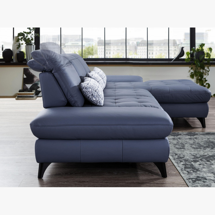 Rohová kožená sedačka s funkcemi, Carolina , Sedačky- 6