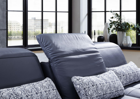 Rohová kožená sedačka s funkcemi, Carolina , Sedačky- 3