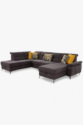 Sedačka v tvare U na nožičkách, ľavá