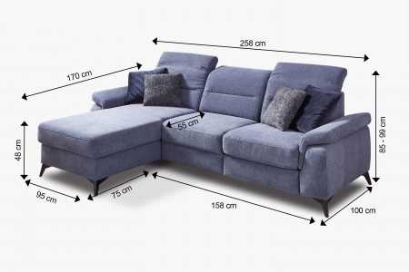 Sedačka s funkcí relaxu roh v levo , Rohové sedačky- 3