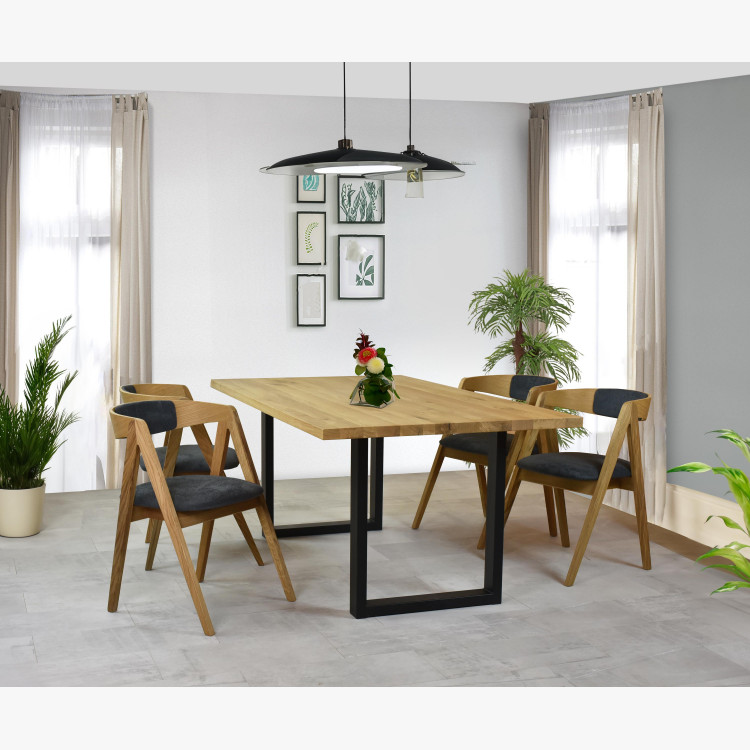 Jidelní židle dub Maja, grafitová barva , Jídelní židle- 9