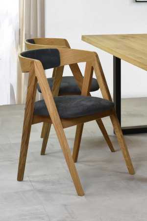 Jidelní židle dub Maja, grafitová barva , Jídelní židle- 2