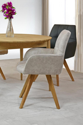 Židle do jídelny v světlo šedé látce, Nebolo , Jídelní židle- 1 2