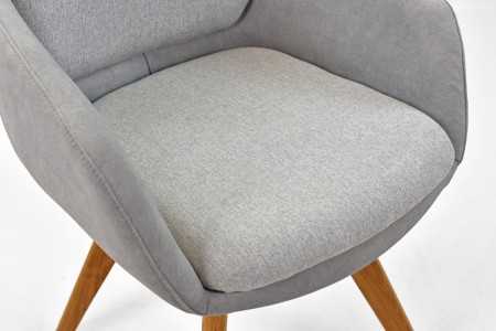 Židle do jídelny šedá s dubovýma nohama , Jídelní židle- 6