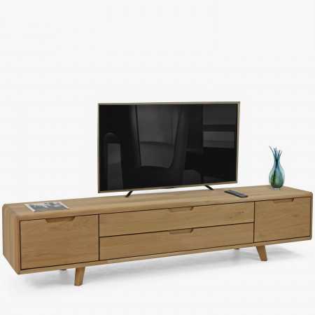 Televizní komoda , masiv dub bílý na nožičkách , TV stolky, Tv Komody- 1