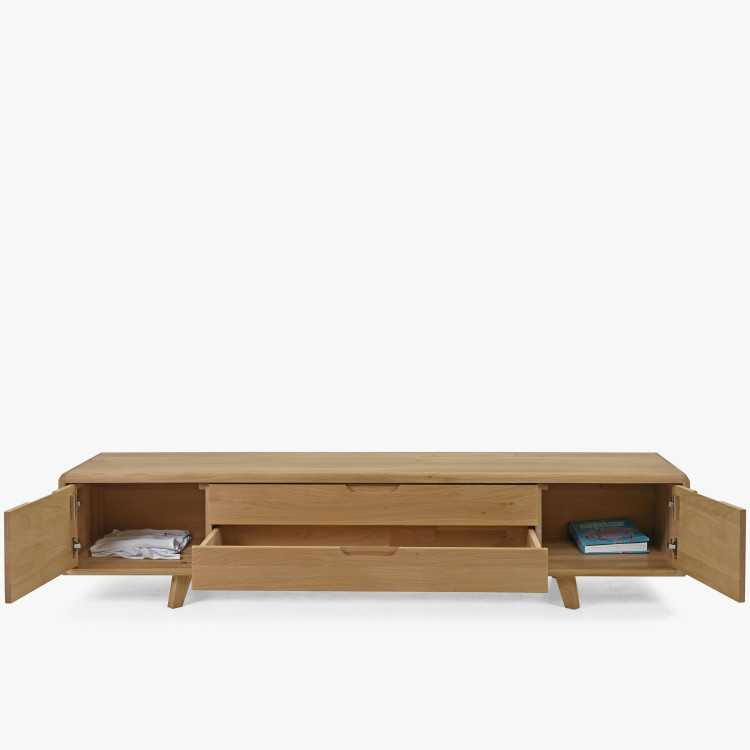 Televizní komoda , masiv dub bílý na nožičkách , TV stolky, Tv Komody- 2