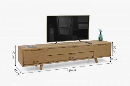 Televizní komoda , masiv dub bílý na nožičkách , TV stolky, Tv Komody- 11