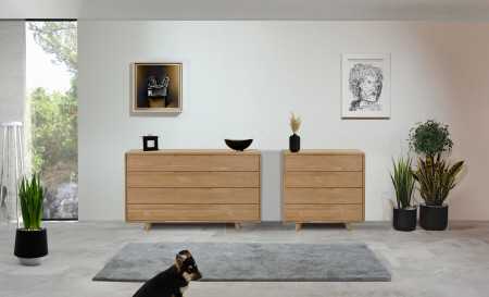 Komoda dub bílý do ložnice se šuplíky. , Komody- 8