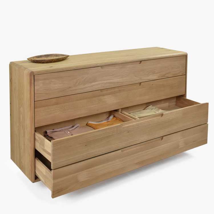 Komoda masív dub bílý do ložnice se šuplíky , Komody- 5