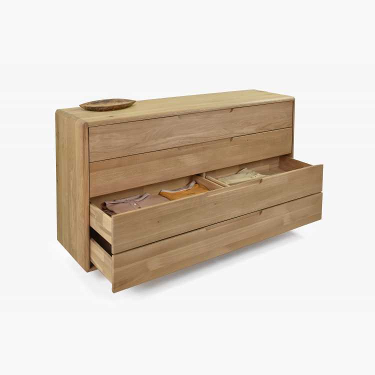 Komoda masív dub bílý do ložnice se šuplíky , Komody- 7