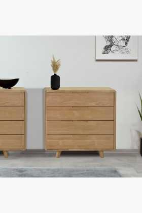 Komoda masív dub bílý do ložnice se šuplíky , Komody- 1 2