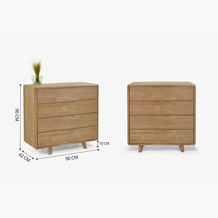 Komoda masív dub bílý do ložnice se šuplíky , Komody- 4