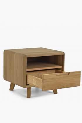 Noční stolek, masiv dub bílý , Noční stolky- 1 2