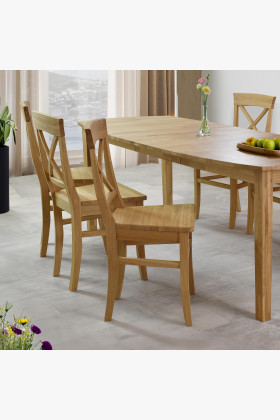 Jídelní set dubový masiv pro 6 lidí , Jídelní sety- 1 2