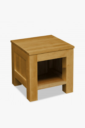 Bukový nočný stolík v farbe dub bez zásuvky