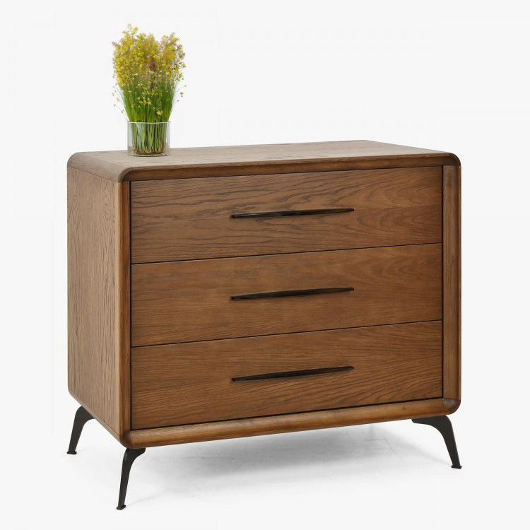 3 zásuvková komoda v barvě ořech, Lisabon , Komody- 1