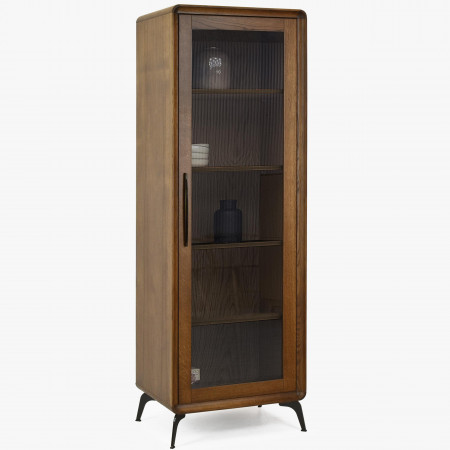 Jednodveřová vitrina Lisabon barva ořech , Vitríny- 1