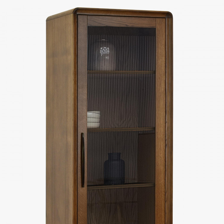 Jednodveřová vitrina Lisabon barva ořech , Vitríny- 5