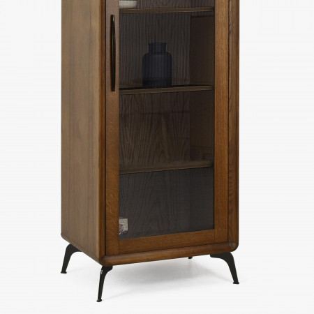 Jednodveřová vitrina Lisabon barva ořech , Vitríny- 6