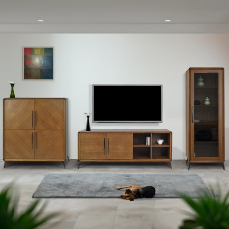 Obývací stěna lisabon barva ořech , Obývací stěny- 1