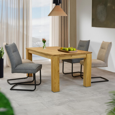 Židle s kovovýma nohama, šedá látka , Jídelní židle- 9